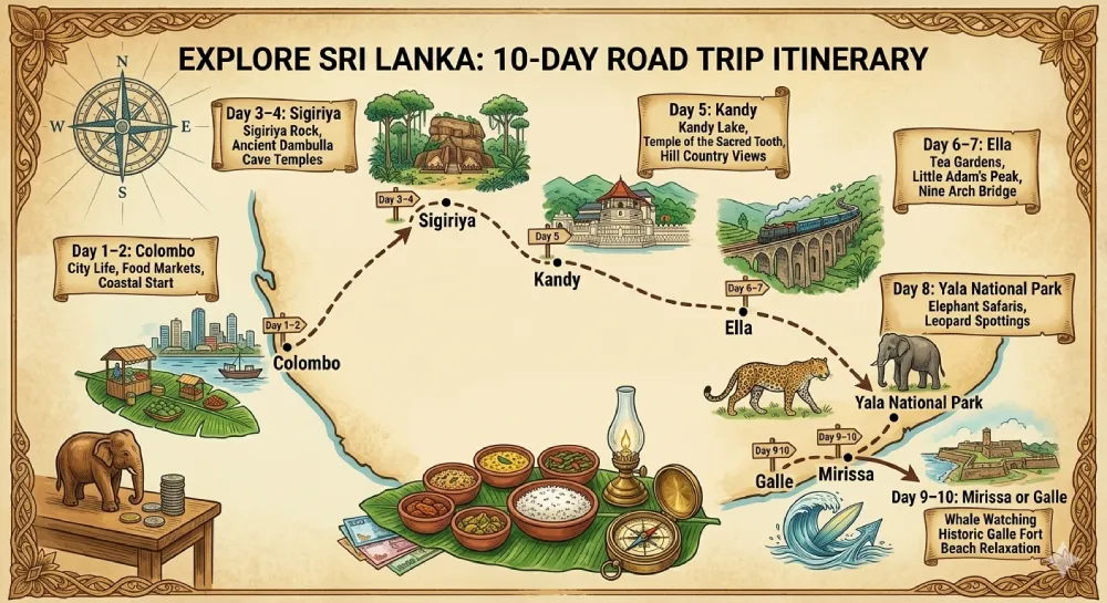 10 day sri lanka itinerary