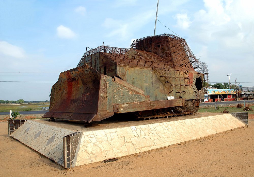 Tank that use to attack elephant pass