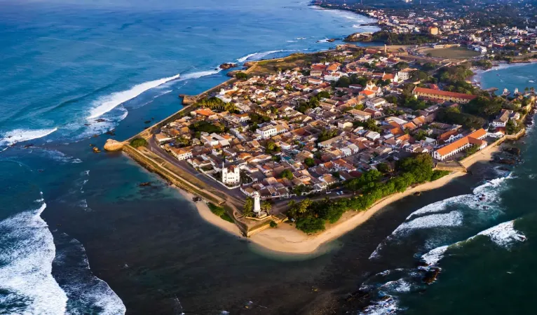 Galle Fort: A Historic Coastal Treasure of Sri Lanka 8 panoramic aerial view of Galle Dutch Fort