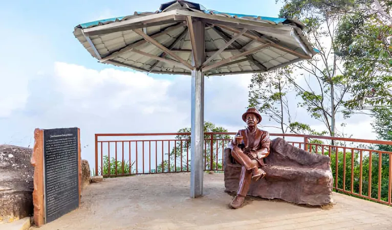 Lipton’s Seat: A Scenic Viewpoint Above Sri Lanka’s Tea Country 1 Sir Lipton's statue at lipton's seat