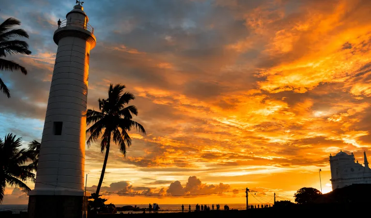 sunset at Galle Dutch Fort