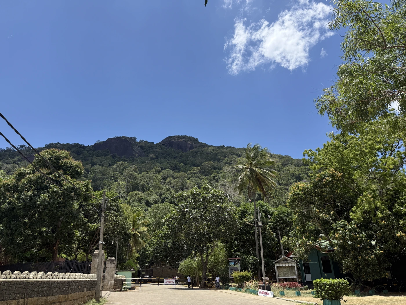 Rocky hill and gate at Sankapala temple.