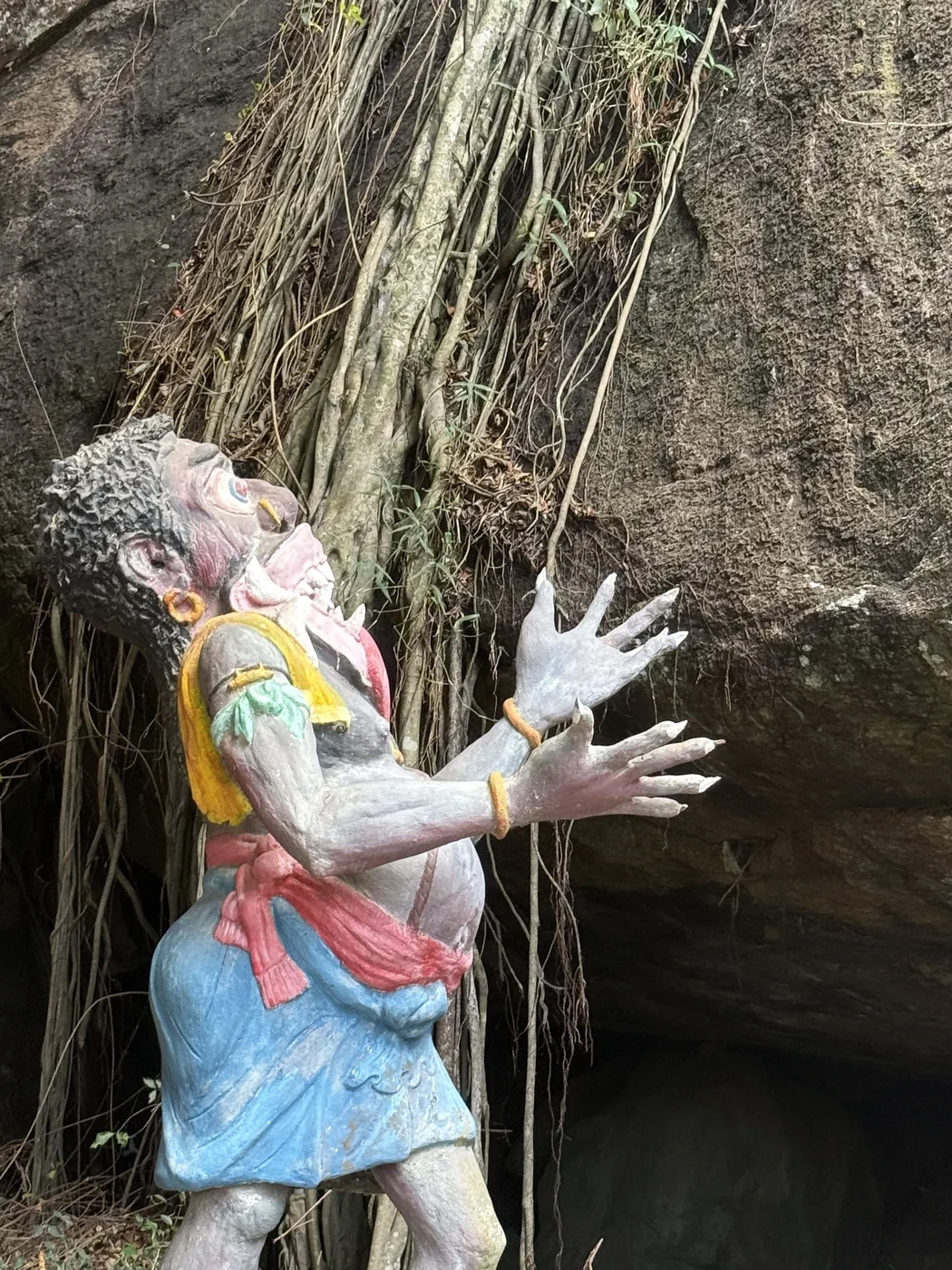 Painted figure on a rock face at Sankapala temple