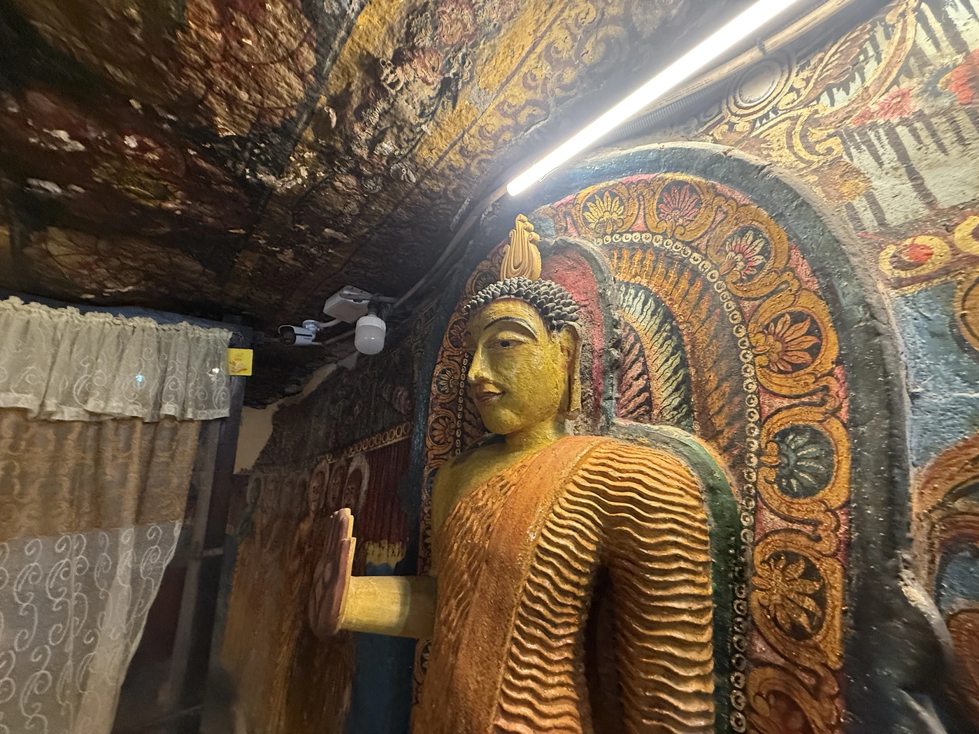 Close-up of a standing Buddha statue
