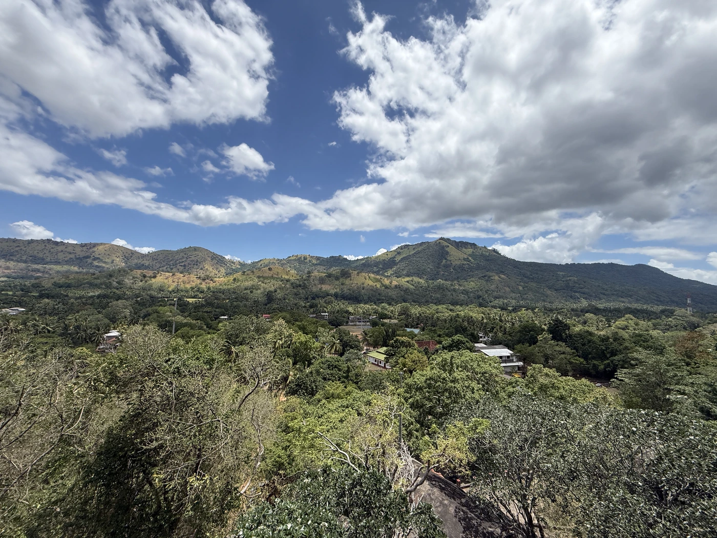 Valley and hills seen from the temple summit