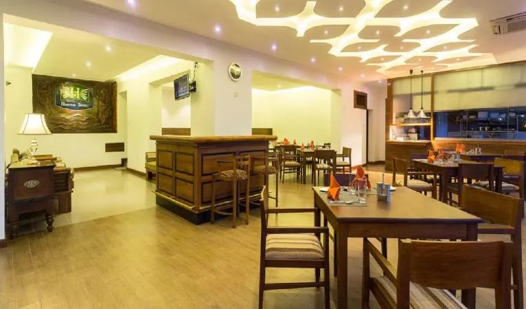 Reception and dining area at Heaven Seven Hotel Kandy